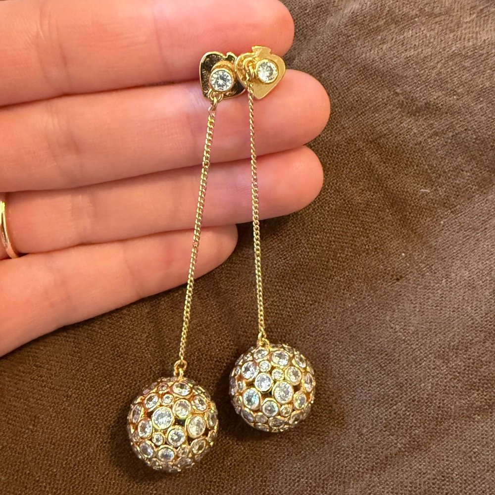 Kate Spade Gold and Silver Ball Drop Earrings